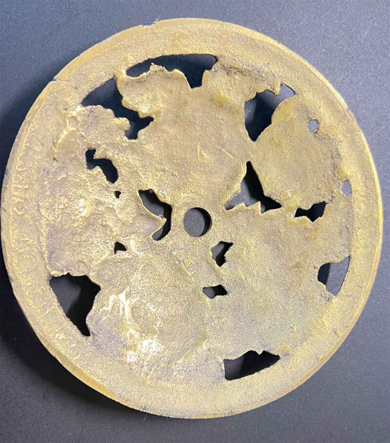 5" Solid Brass Lamp Cap: Roses - Image 2