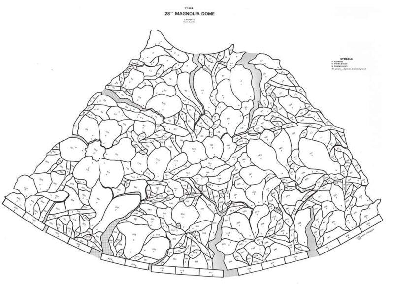 Odyssey Lamp 28" Magnolia Pattern