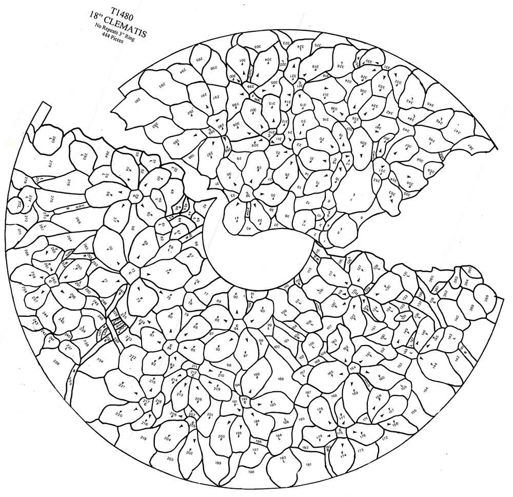 Odyssey Lamp 18" Clematis Pattern