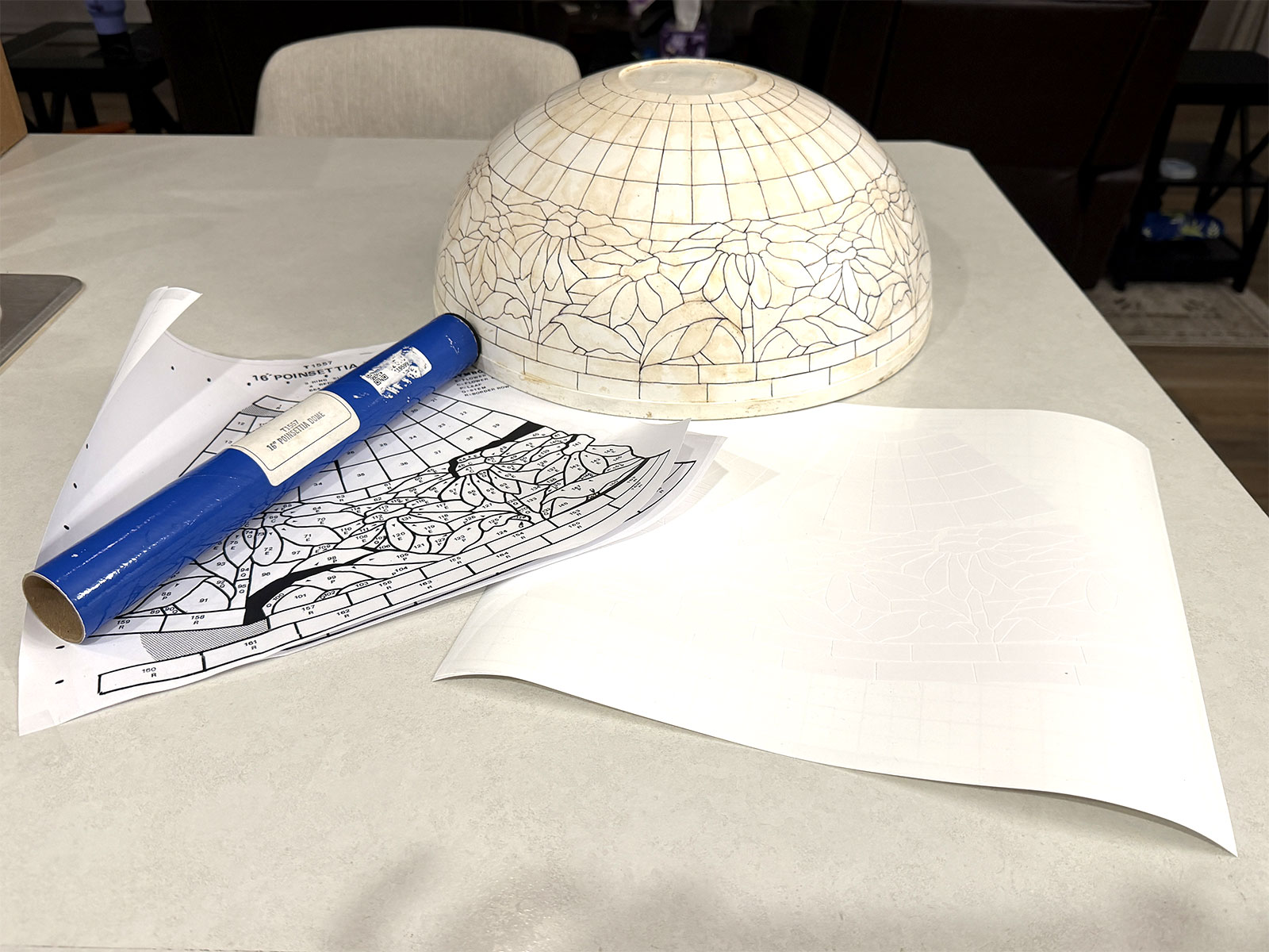 16" Odyssey Poinsettia Lamp Mold, Pattern and Cricut Vinyl Cutouts